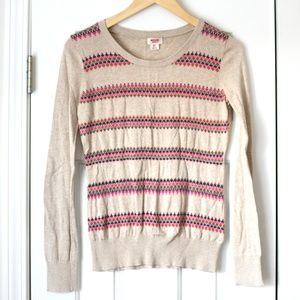 Oatmeal stripe cream sweater